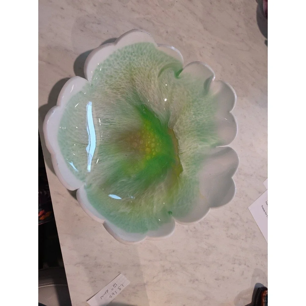 Handmade‎ Resin Large 12 Inch Flower Bowl